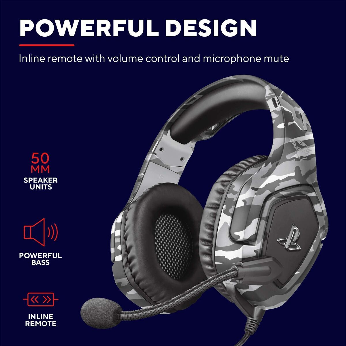 Wireless Headphones Trust 23531 GXT488 Grey
