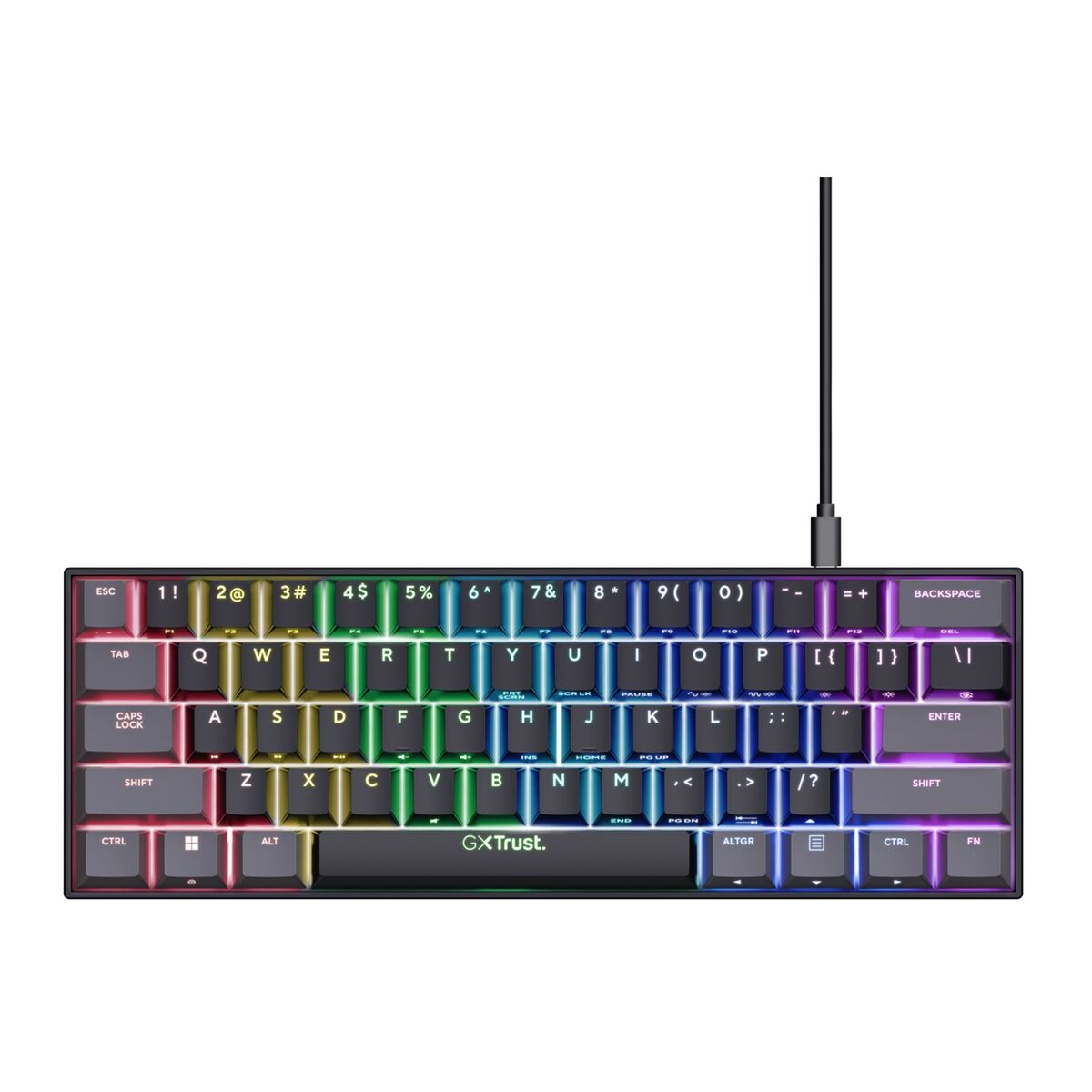 Gaming Keyboard Trust GXT 867 Acira Black Multicolour QWERTY Qwerty US