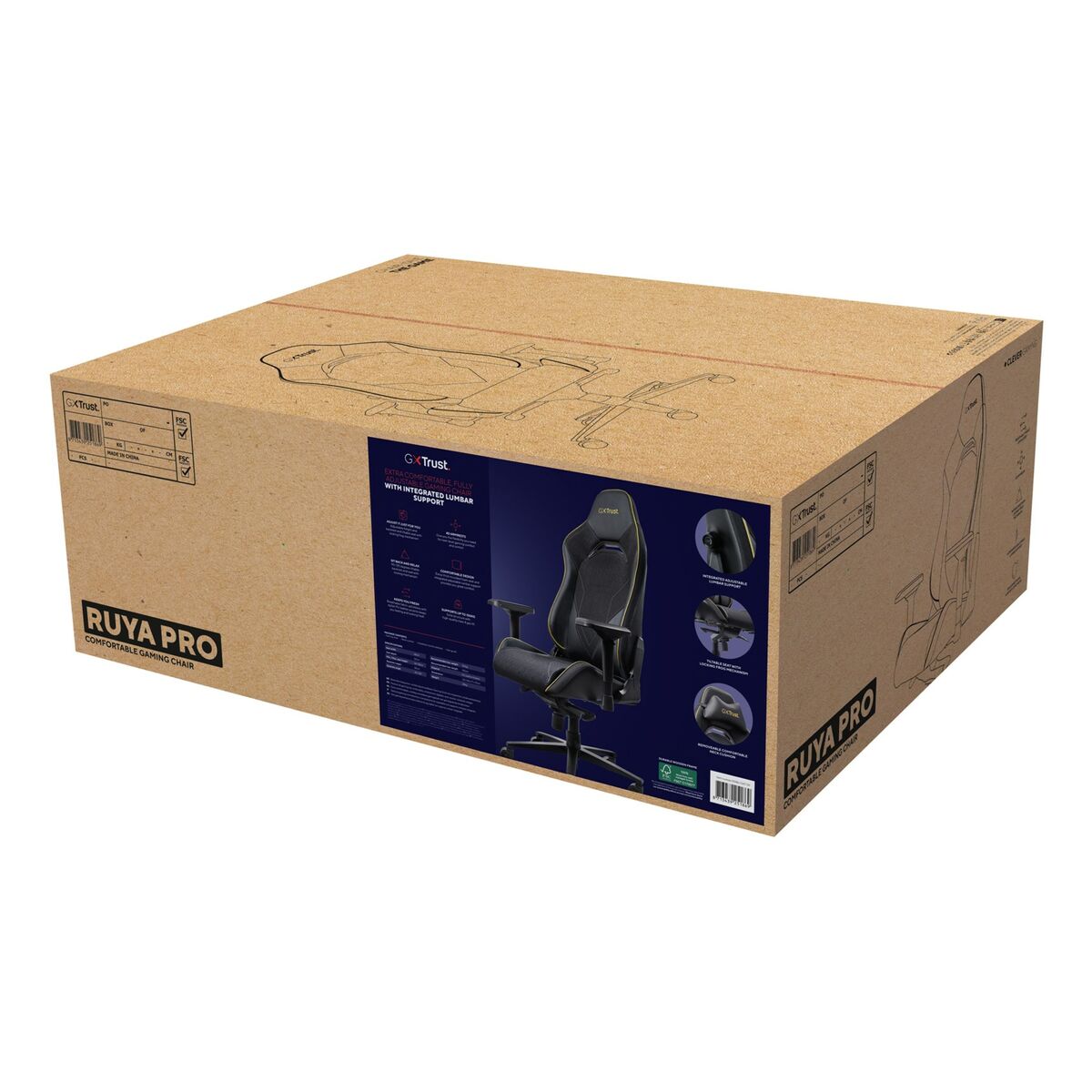 Gaming Chair Trust GXT 721 Ruya Pro Black