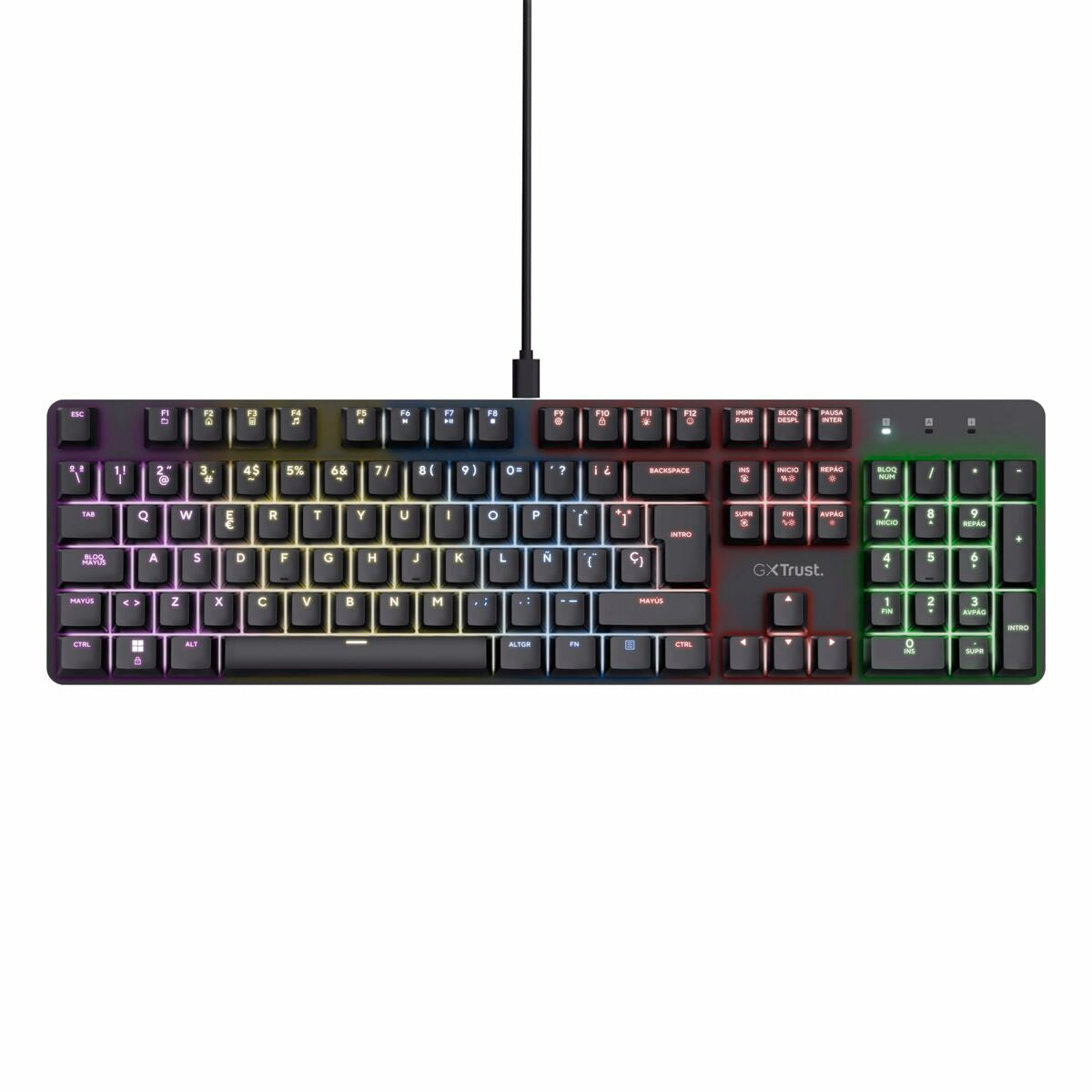 Gaming Keyboard Trust 25682 Black Spanish Qwerty