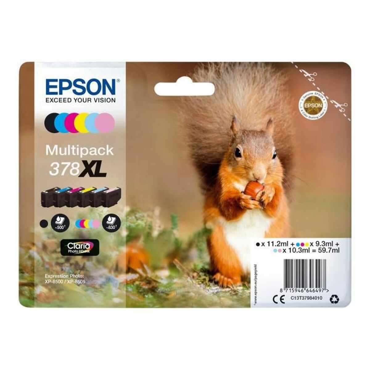 Replacement cartridges Epson EP64649 378XL Ink Yellow Black Cyan Magenta