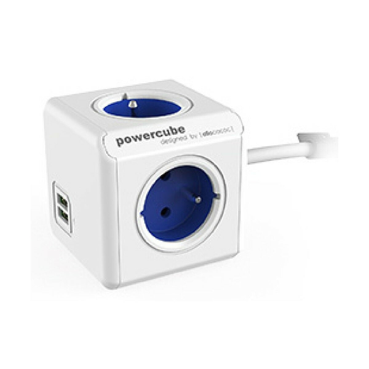 Cube multiplugs Allocacoc PowerCube Extended USB Type E Blue (1,5 m)