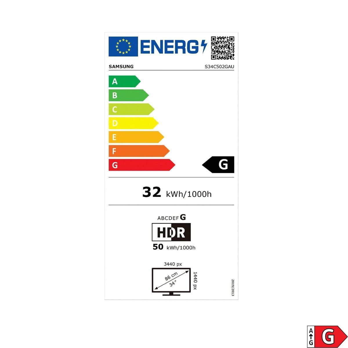 Gaming Monitor Samsung LS34C502GAUXEN UltraWide Quad HD 34"