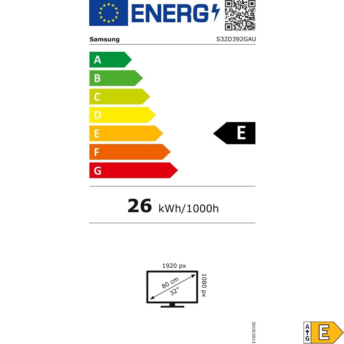 Gaming Monitor Samsung S32D392GAU Full HD 32"