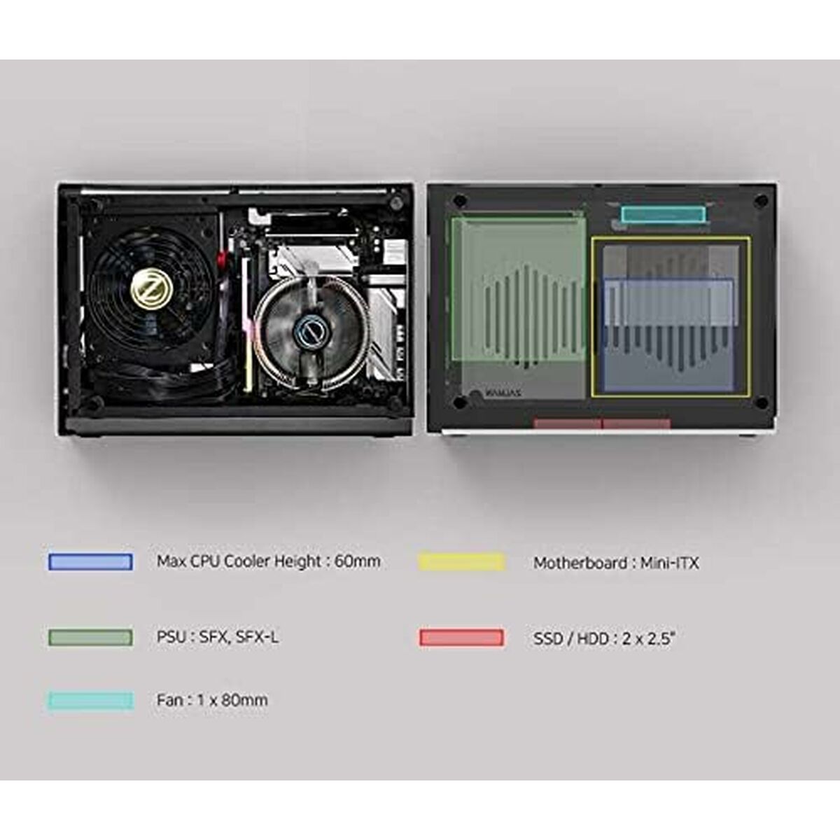 ATX Semi-tower Box Zalman M2 MINI SILVER Silver