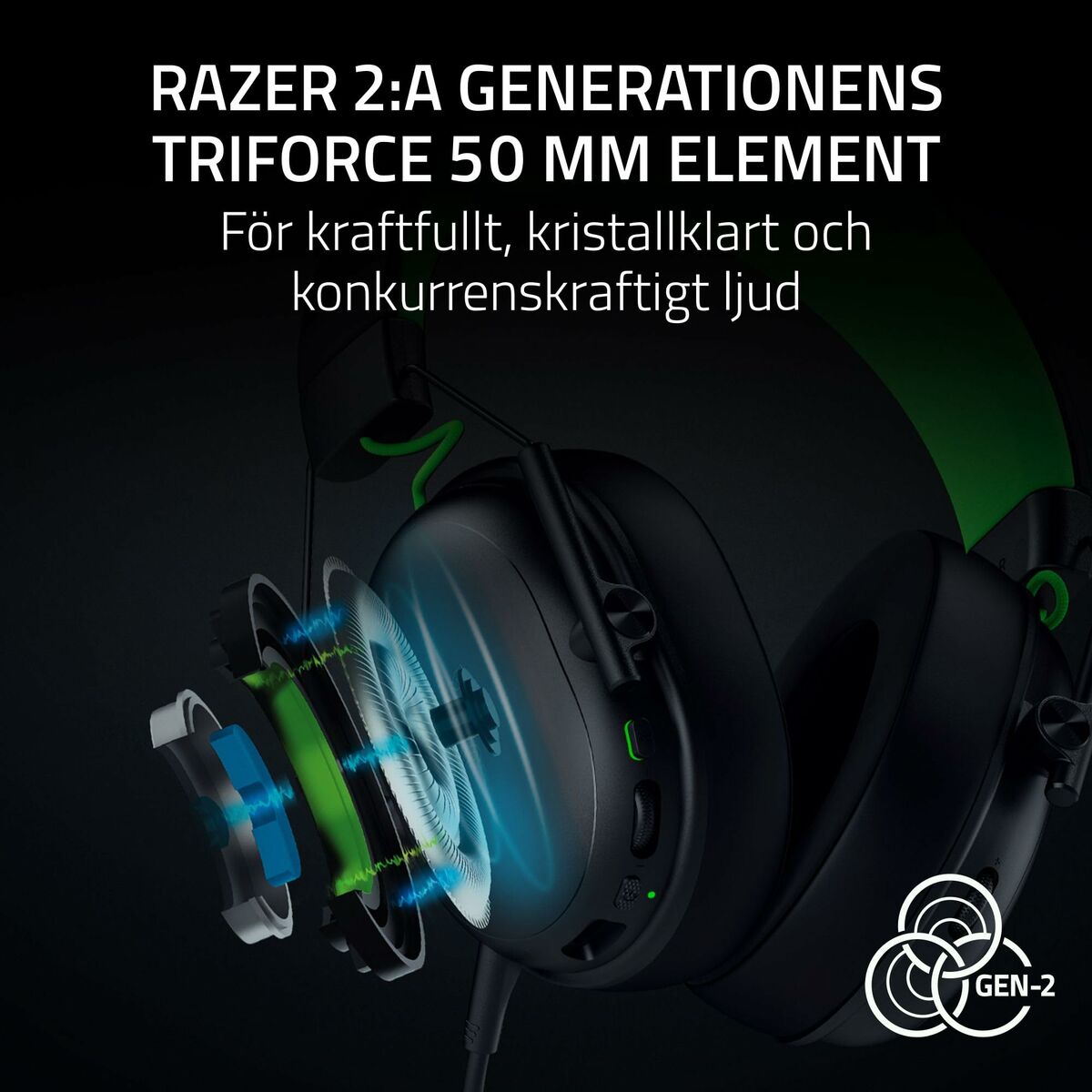 Headphones Razer RZ04-05420200-R3M1 Black Green