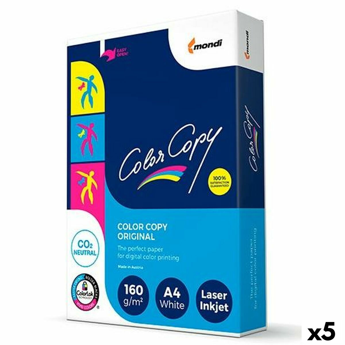 Printer Paper Color Copy White A4 250 Sheets (5 Units)