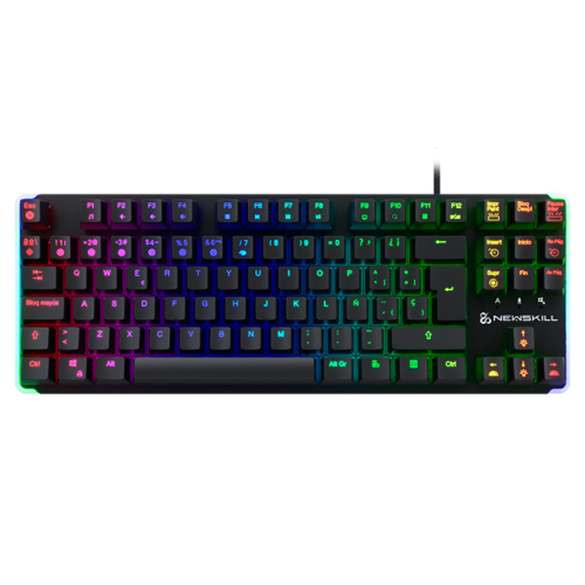 Keyboard and Mouse Newskill NS-KB-GUNGNYRT-GAT-R Black Spanish QWERTY