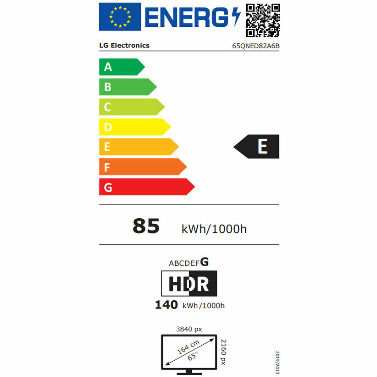 Smart TV LG 65QNED82A6B.AEU 4K Ultra HD 65" LED HDR Edge-LED QNED
