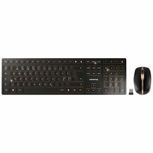 Keyboard and Mouse Cherry JD-9100PN-2 Black Spanish Qwerty