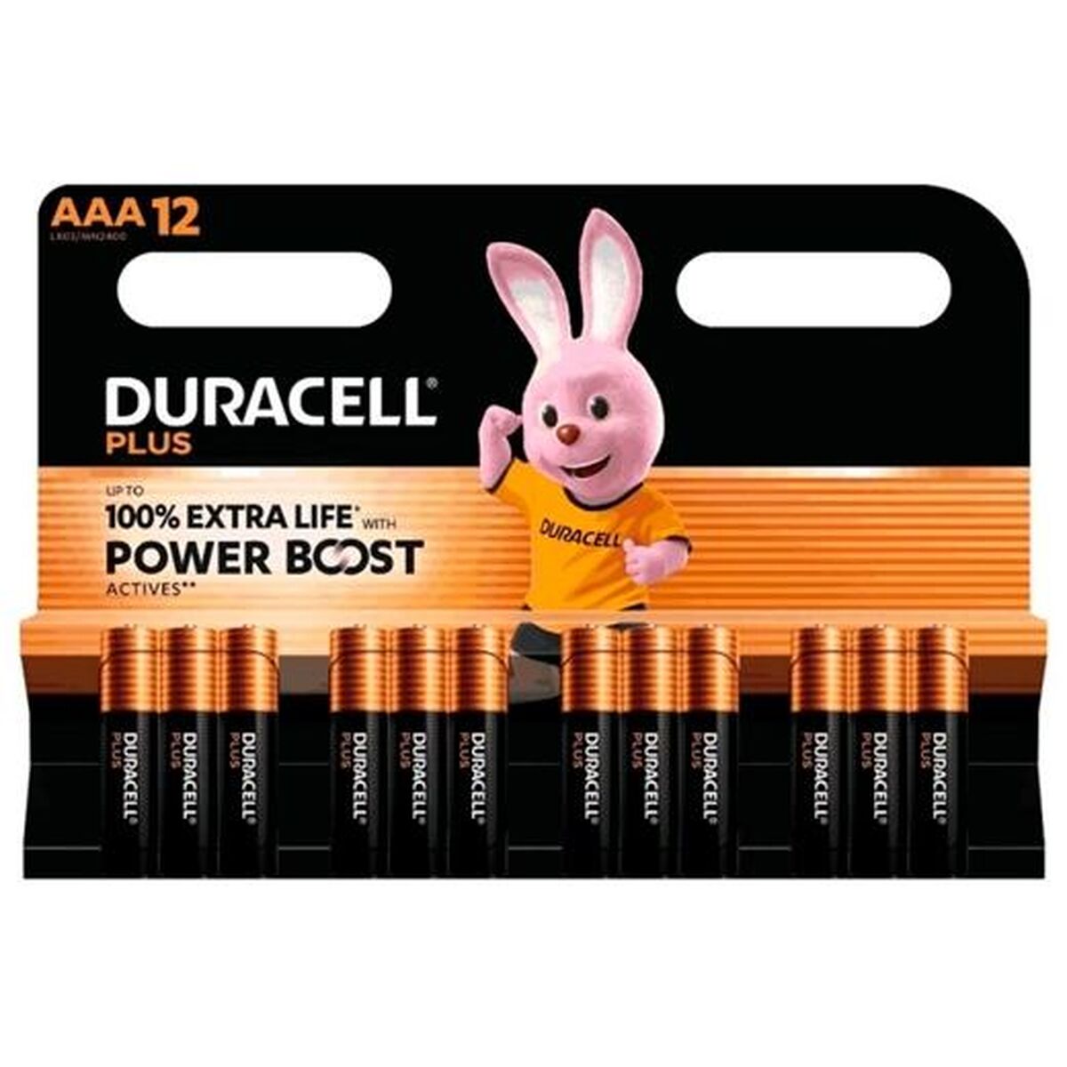 Batteries DURACELL PLUS POWER BOOST 1,5 V AAA 12 Pieces (12 Units)