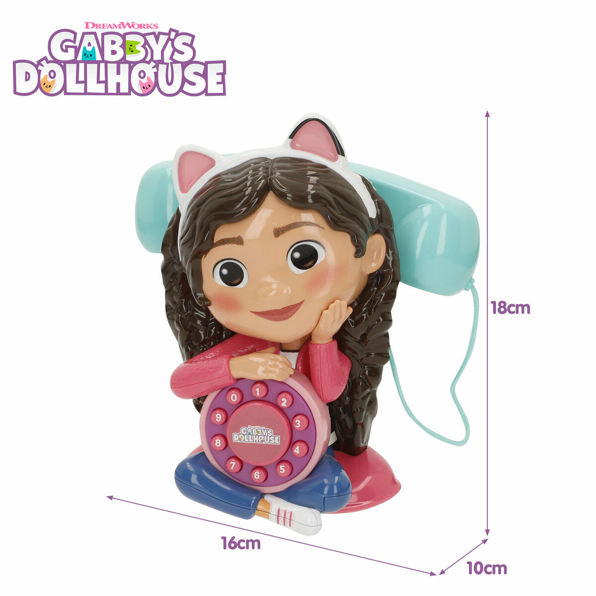 Toy telephone Gabby's Dollhouse 16 x 18 x 10 cm (4 Units)