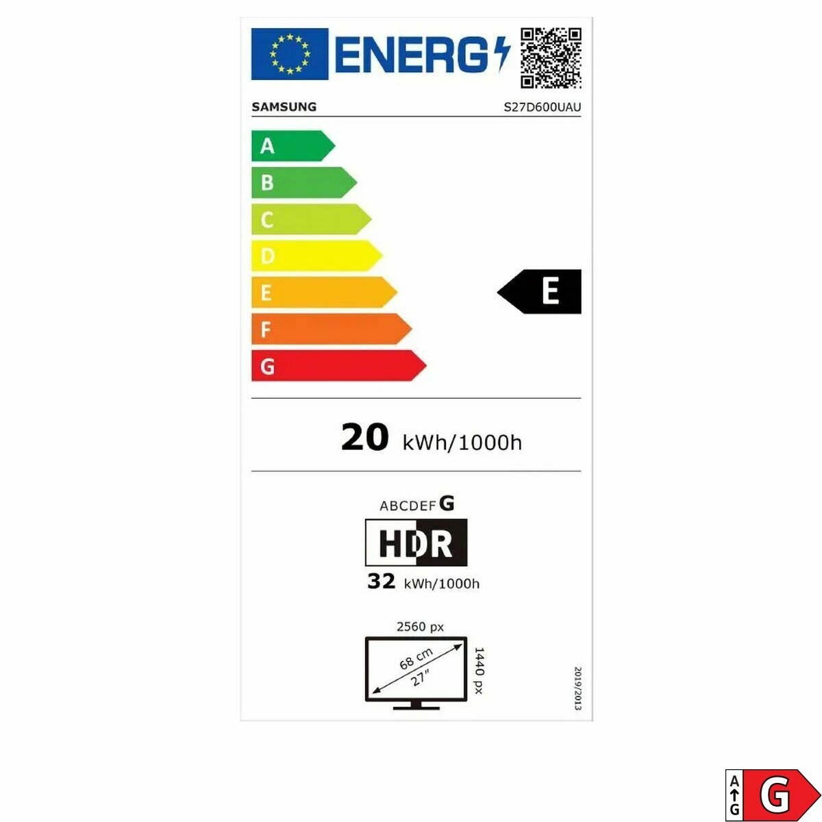 Gaming Monitor Samsung LS32D600UAUXEN Quad HD 32"