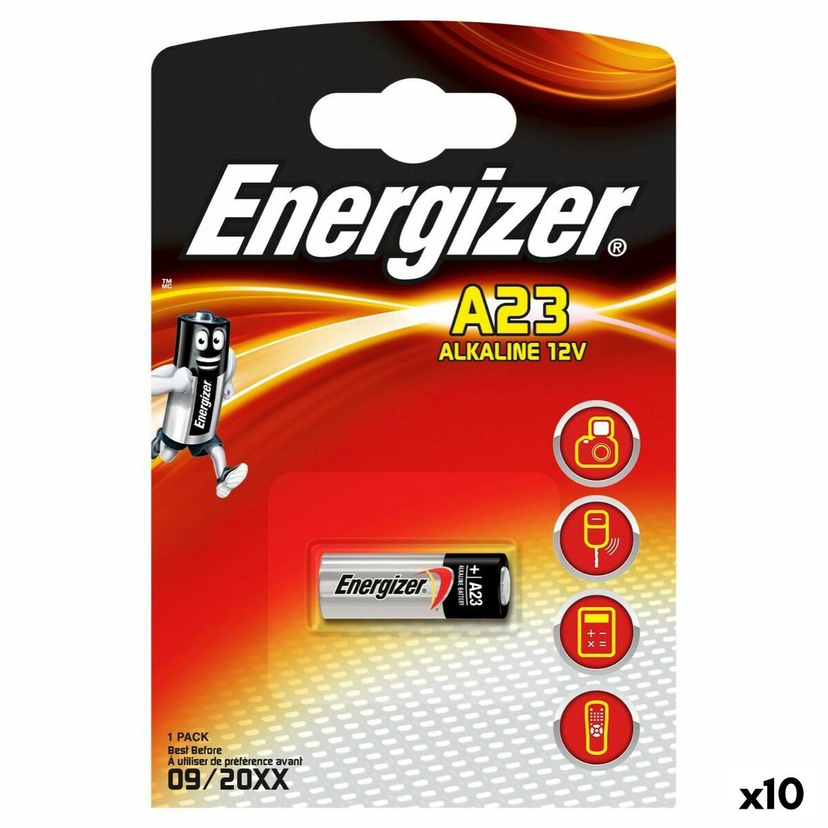 Alkaline Batteries Energizer 12 V LR23A (10 Units)