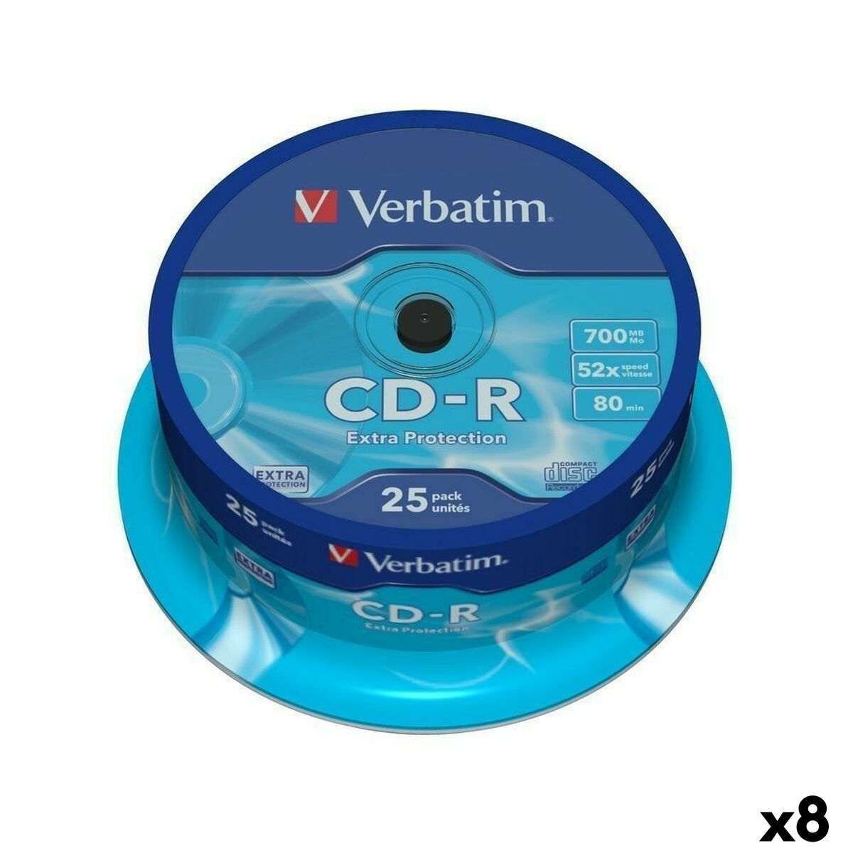 CD-R Verbatim Extra Protection 700 MB 52x 25 Pieces (8 Units)