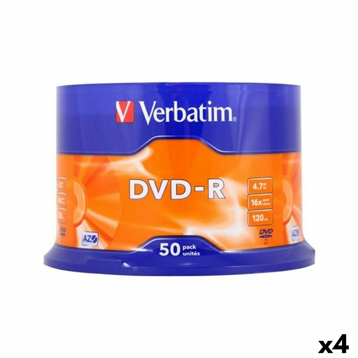 DVD-R Verbatim 4,7 GB 16x 50 Pieces (4 Units)