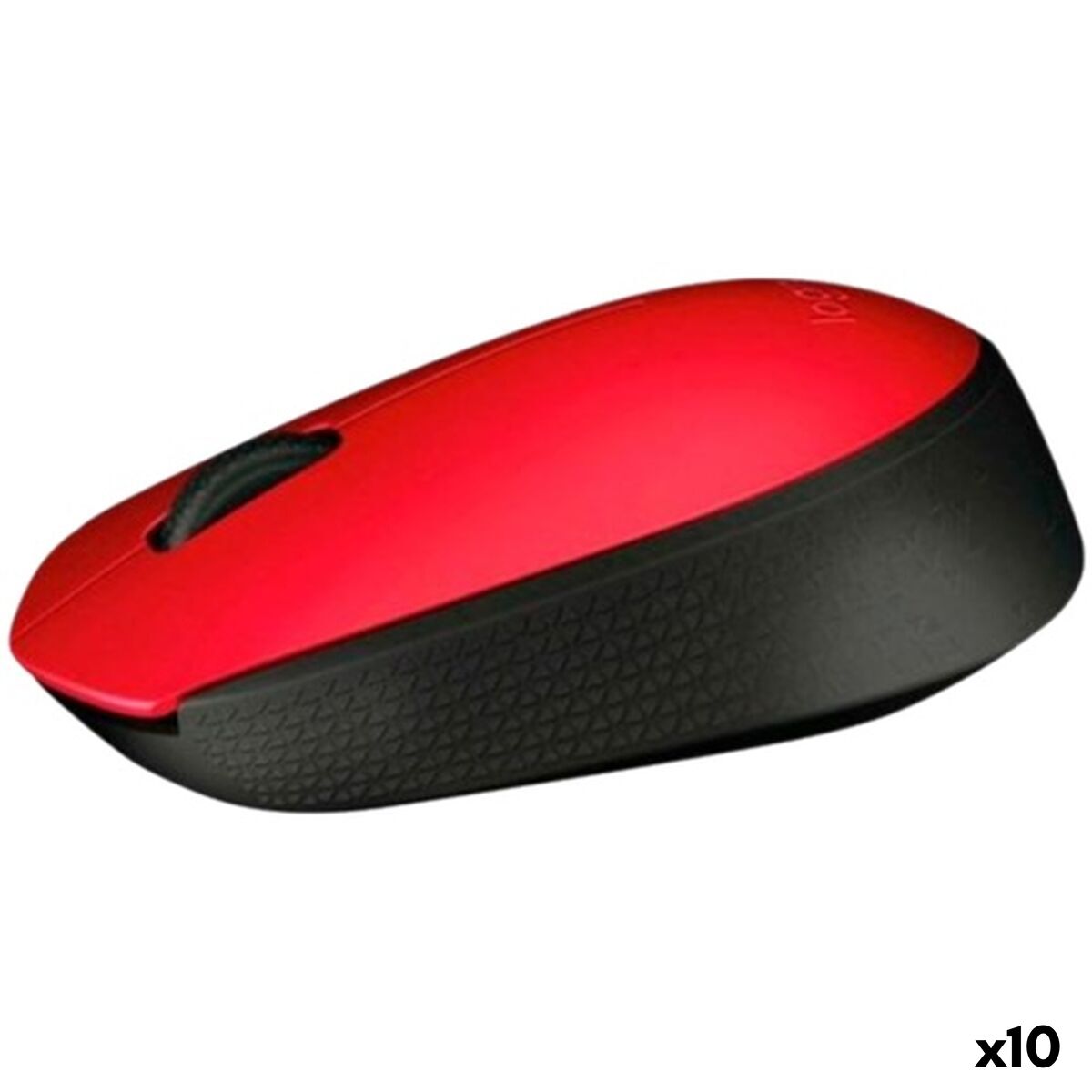 Wireless Mouse Logitech Red 1000 dpi (10 Units)