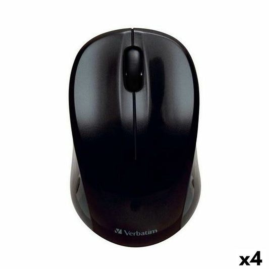 Wireless Mouse Verbatim GO NANO Black 1600 dpi (4 Units)