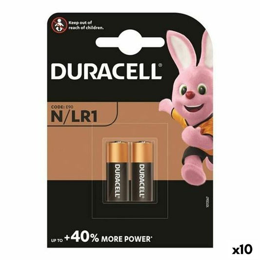 Alkaline Batteries DURACELL LR1 2 Pieces (10 Units)