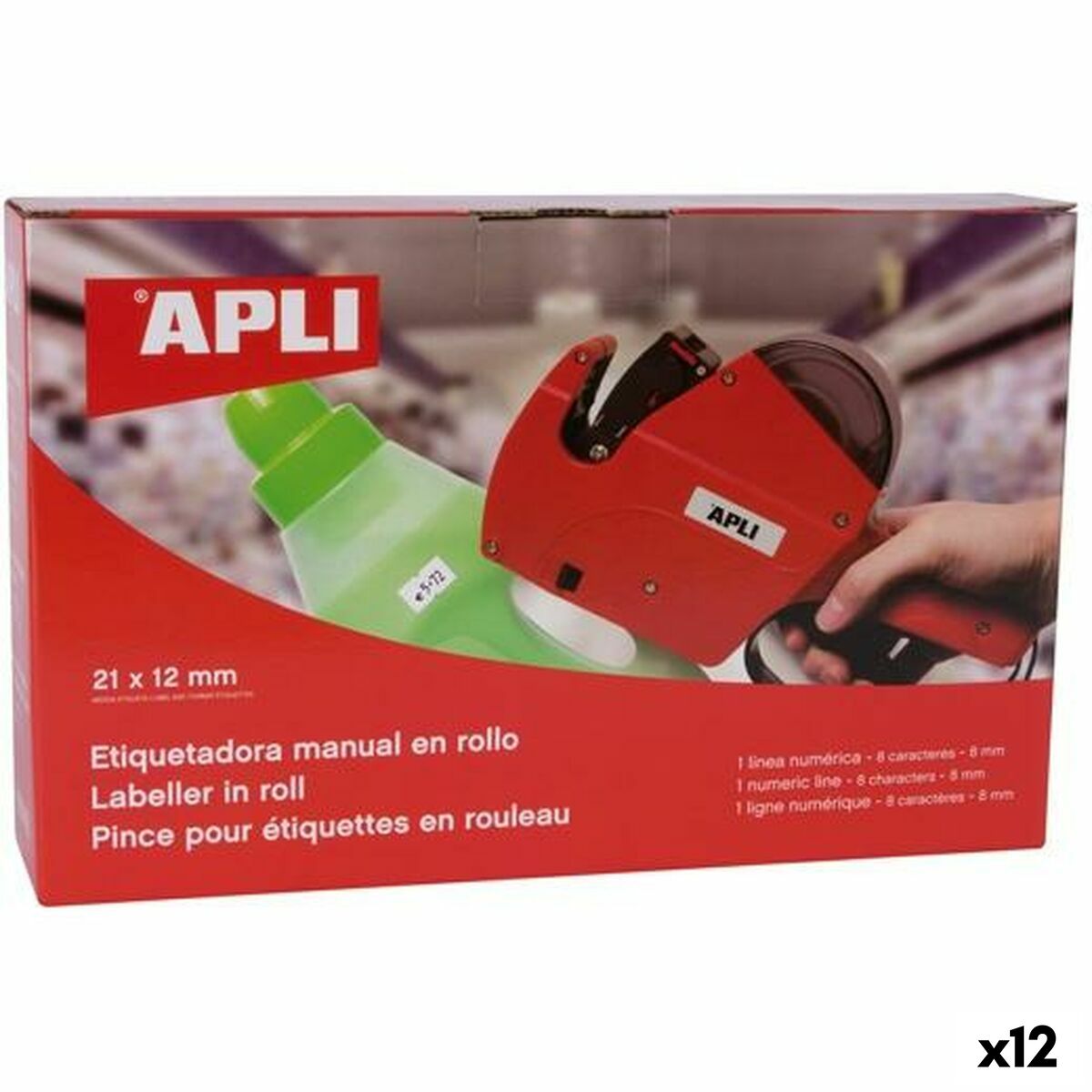 Manual Labelling Machine Apli 21 x 12 mm (12 Units)