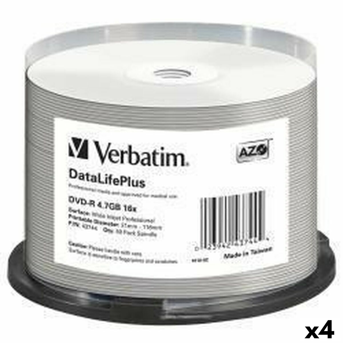 DVD-R Verbatim DATALIFE PLUS 4,7 GB 16x 50 Pieces (4 Units)