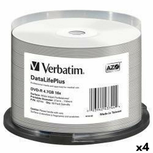 DVD-R Verbatim DATALIFE PLUS 4,7 GB 16x 50 Pieces (4 Units)