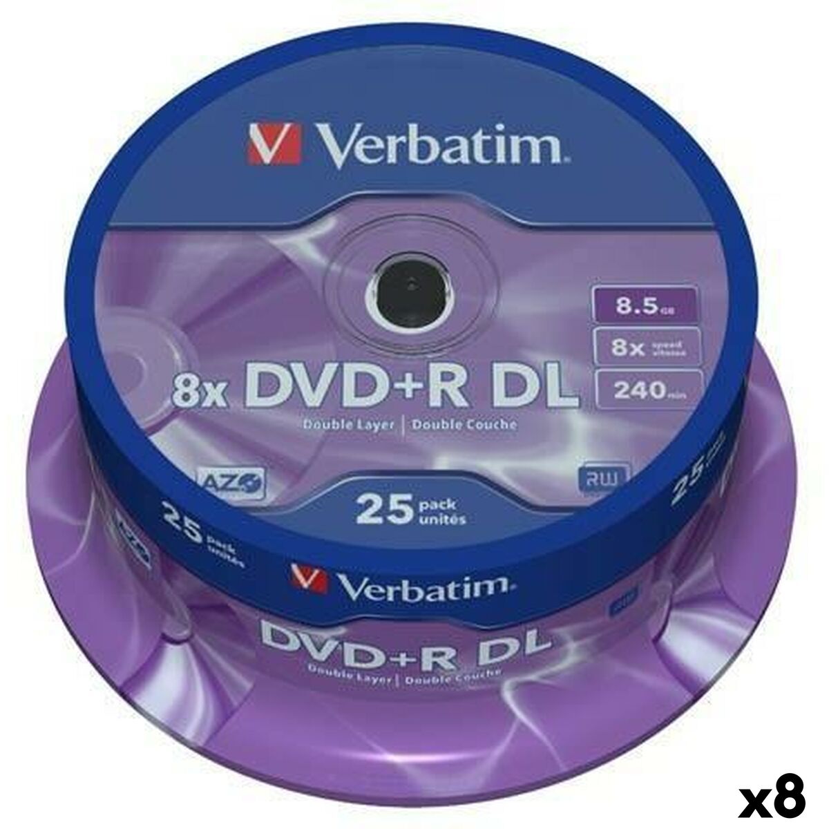 DVD+R Verbatim DL 8,5 GB 8x (8 Units)