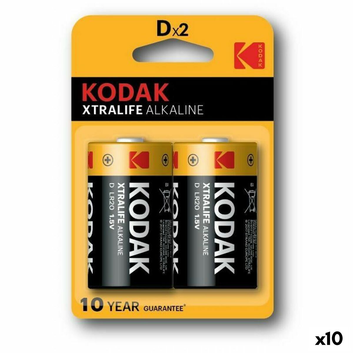 Alkaline Batteries Kodak 1,5 V LR20 (10 Units)