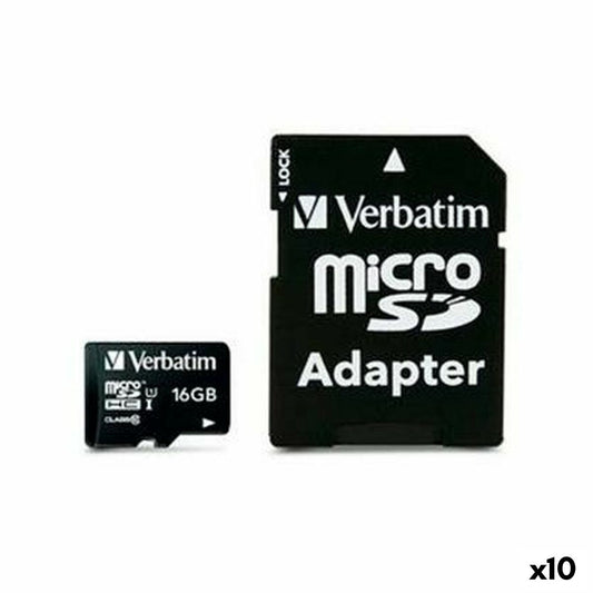 SDHC Memory Card Verbatim 16 GB (10 Units)