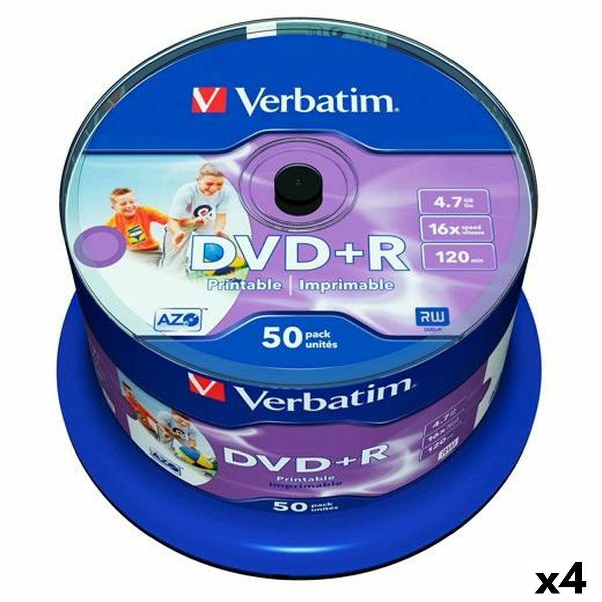 DVD+R Verbatim   4,7 GB 16x 50 Pieces (4 Units)