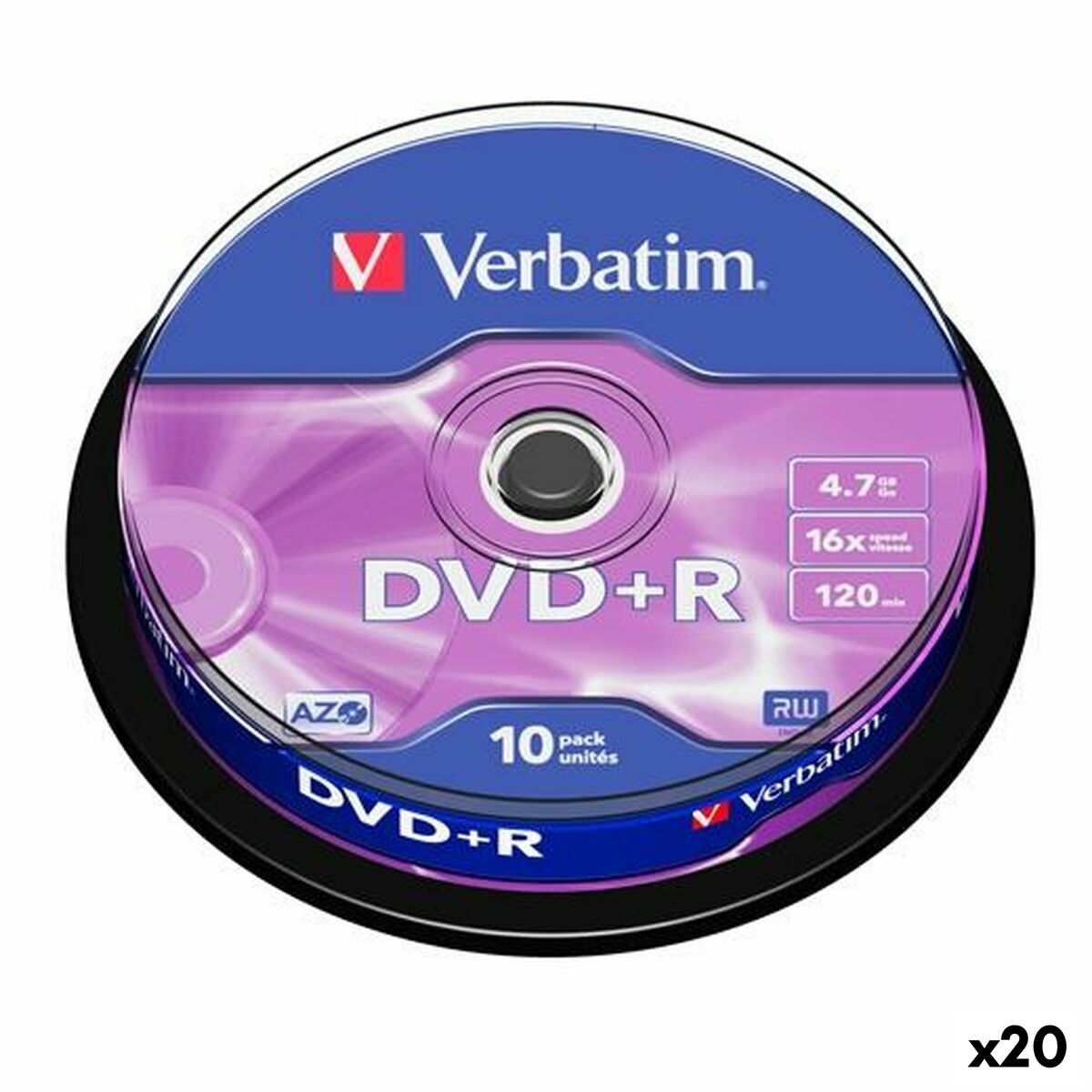 DVD+R Verbatim 4,7 GB 16x 10 Pieces (20 Units)