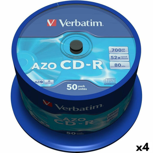 CD-R Verbatim Azo 700 MB 52x 50 Pieces (4 Units)