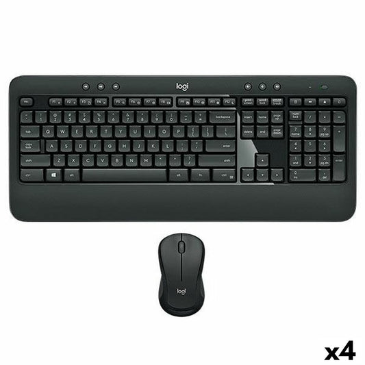 Keyboard and Mouse Logitech MK540 Black Spanish Qwerty (4 Units)