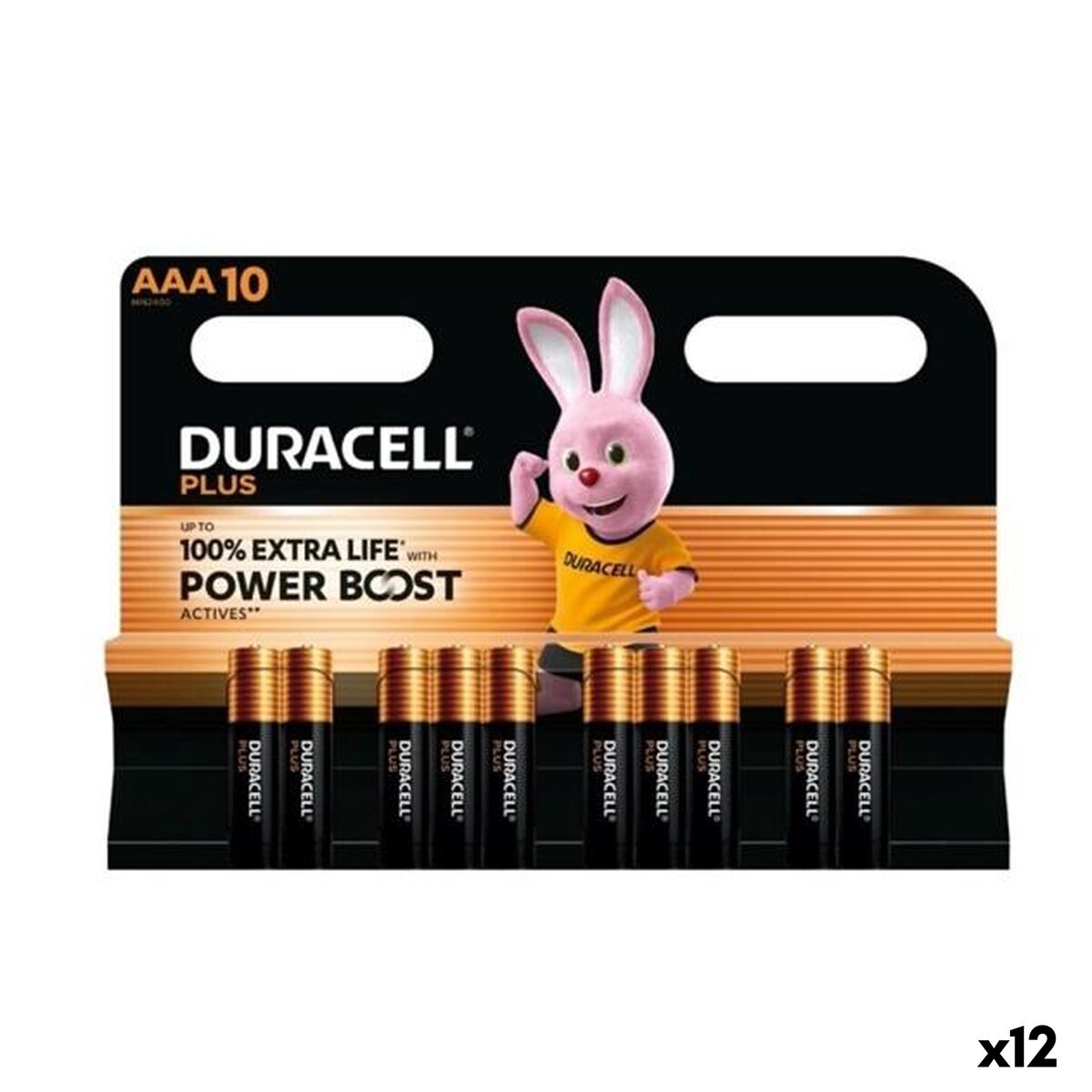 Alkaline Batteries DURACELL PLUS POWER 1,5 V AAA 10 Pieces (12 Units)
