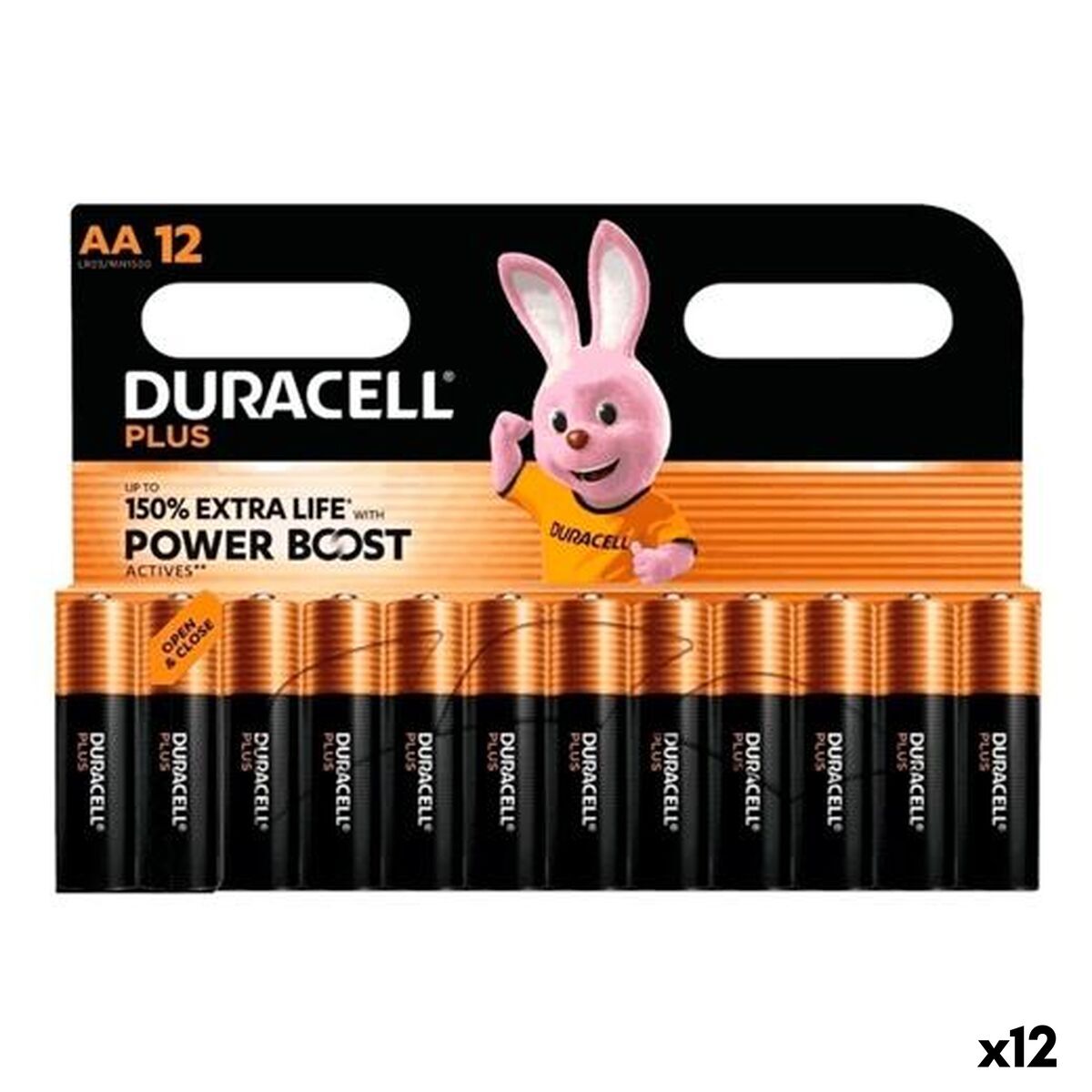 Alkaline Batteries DURACELL PLUS POWER 1,5 V LR06 12 Pieces (12 Units)