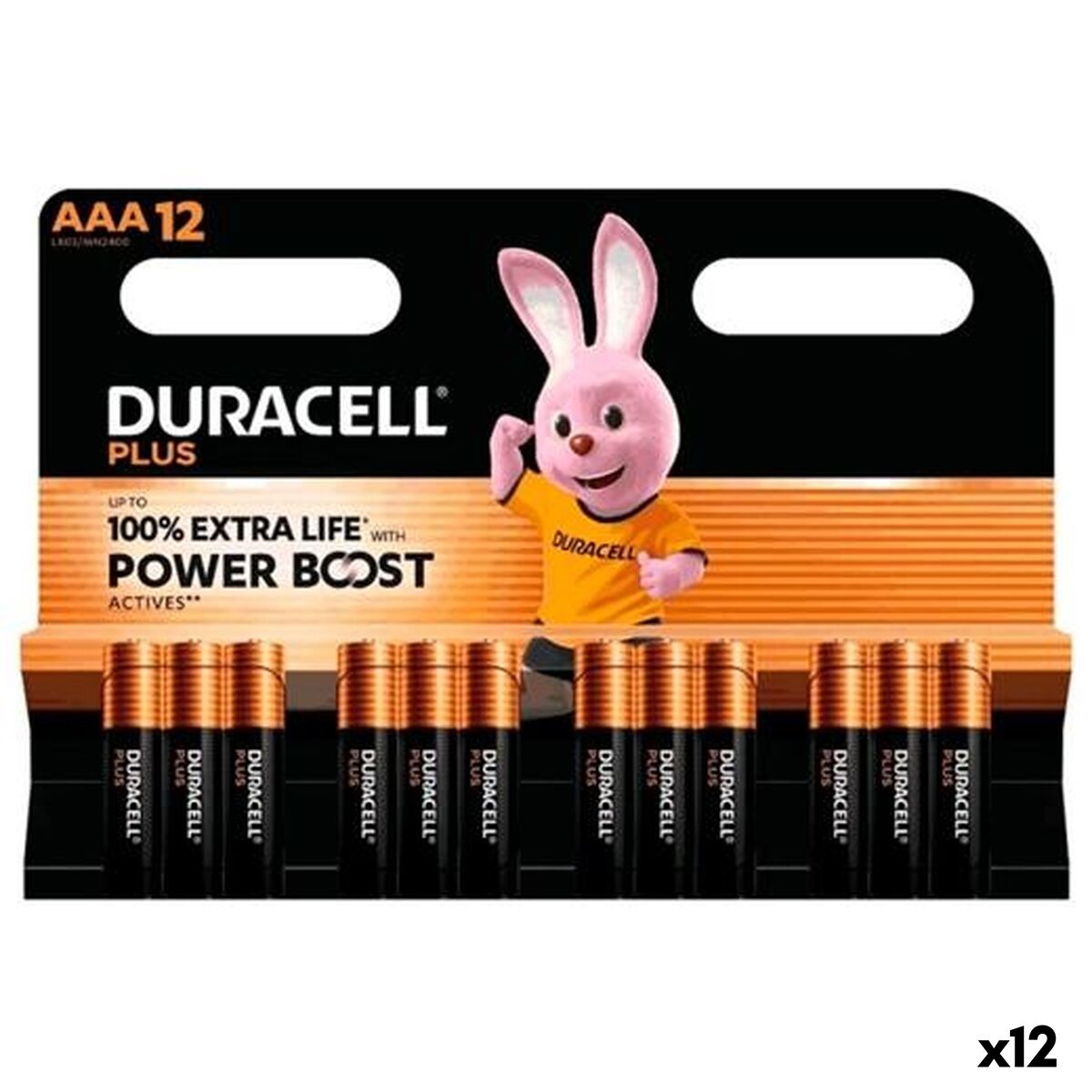 Batteries DURACELL PLUS POWER BOOST 1,5 V AAA 12 Pieces (12 Units)