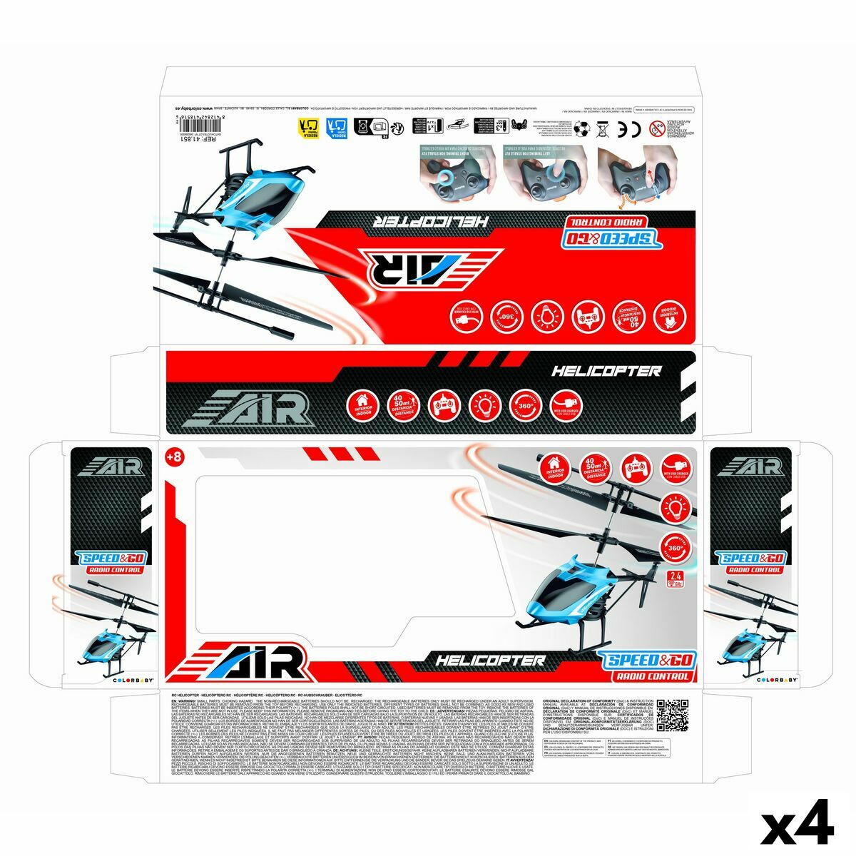 Radio control Helicopter Colorbaby (4 Units)